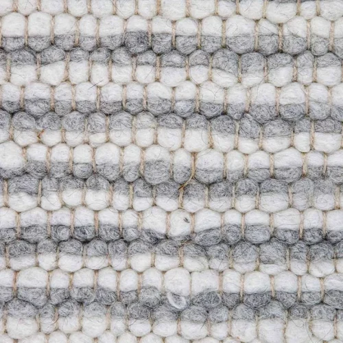 Χειροποίητο Πλεκτό Χαλί Stone, 1002b Stripes White-Grey