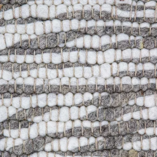 Χειροποίητο Πλεκτό Χαλί Stone, 1003b Tiger White-Brown