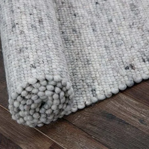 Χειροποίητο Πλεκτό Χαλί Stone, 1103c White-Grey