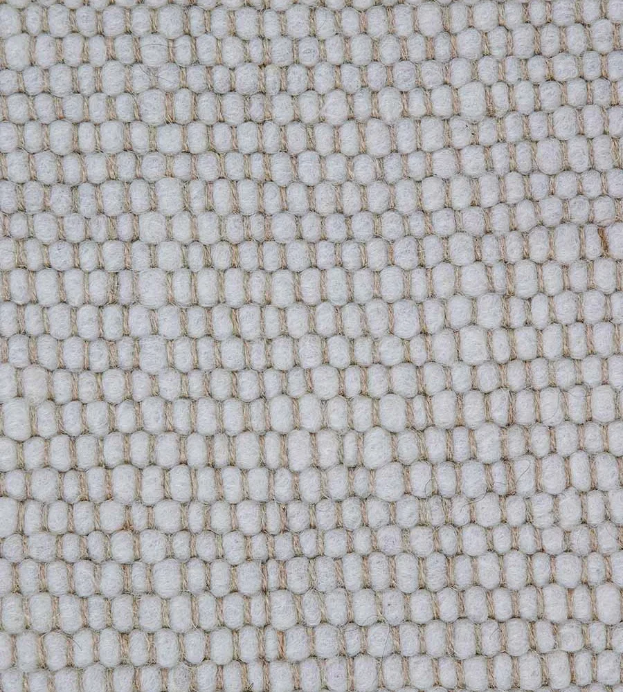 Χειροποίητο Πλεκτό Χαλί Stone, 200b White