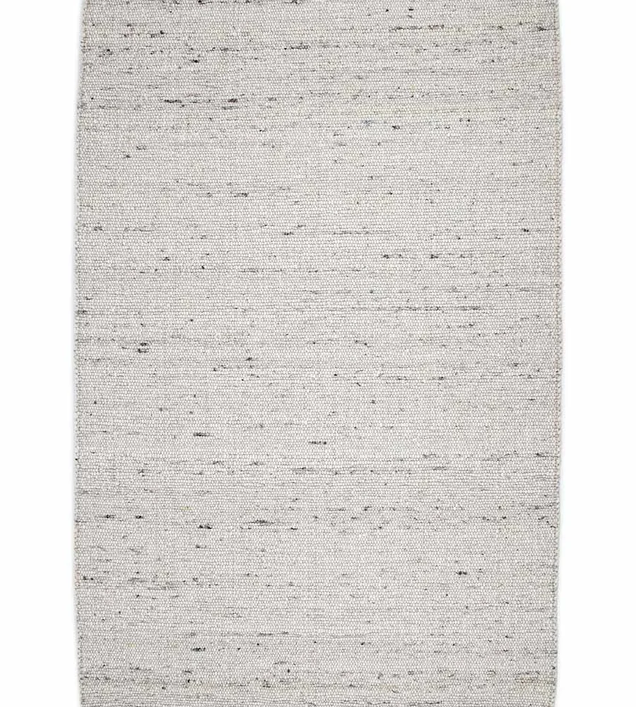 Χειροποίητο Πλεκτό Χαλί Stone, 202 White-Brown Spots