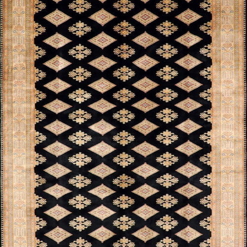 Γεωμετρικά Χαλιά Jaaldar, Yomout Black/Beige