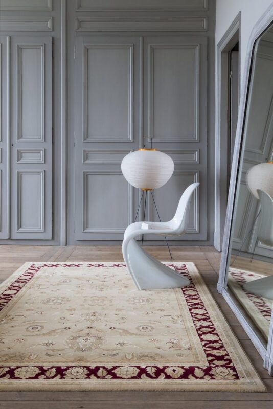 Ziegler Ferahan neoclassic rug, Ferahan Beige/Red