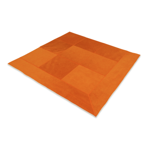 Leather Rug, Skin rug (20) Orange
