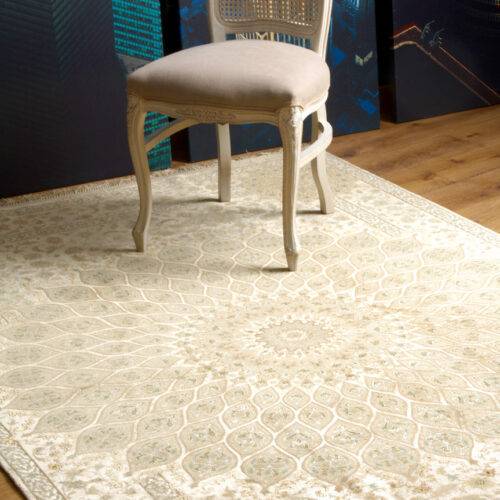 Persian classic rugs, Esfahan Combad Ivory