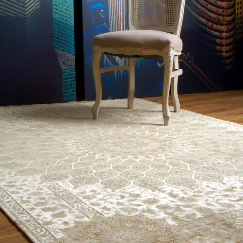 Persian classic rugs, Esfahan Combad Ivory