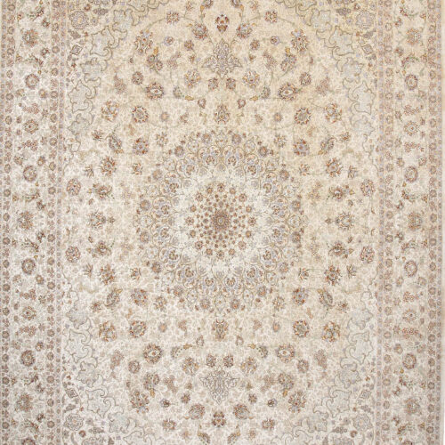 Persian classic rugs, Esfahan Medallion Pure Silk on Silk