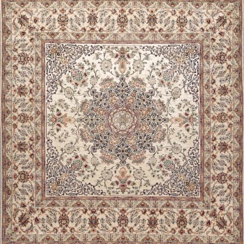 Persian classic rugs, Esfahan Ivory on Silk
