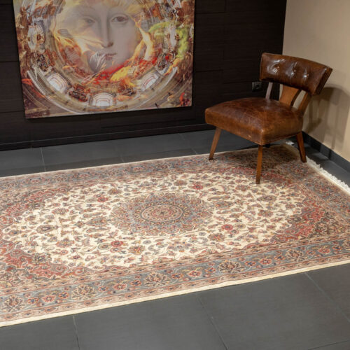 Persian classic rugs, Persian Medallion Ivory/Grey