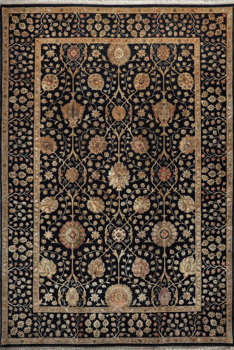 Sultanabad classic rugs, QNQ-07 Black/Beige