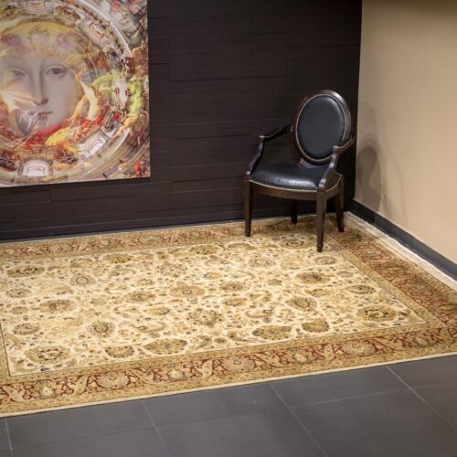 Sultanabad classic rugs, QNQ-10 Ivory/Rust