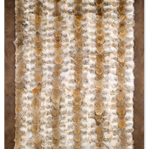 Fox Fur Rug H200 Beige/White
