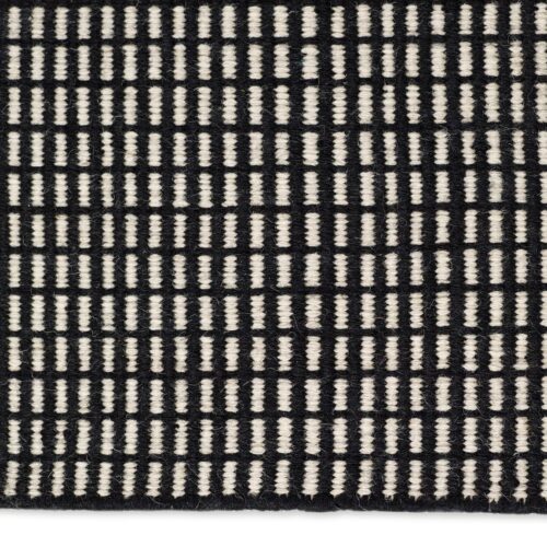 Modern Handmade kilims, Maki Black/White