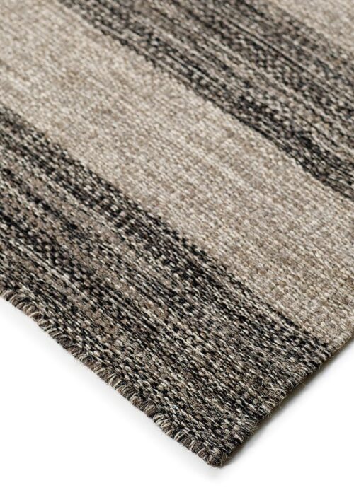 Modern Handmade kilims, Biento Anthracite Stripes