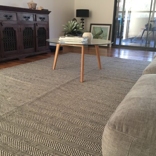 Modern Handmade Herringbone kilims