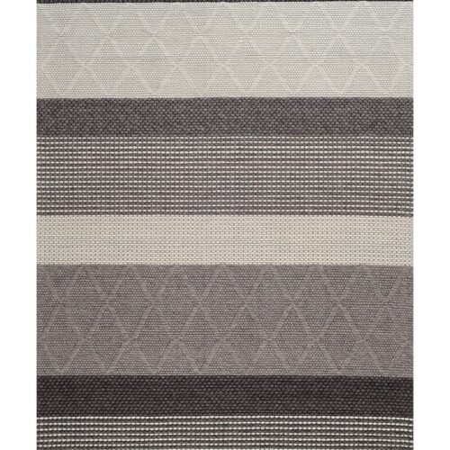 Handwoven Rug, Plex Brown/White