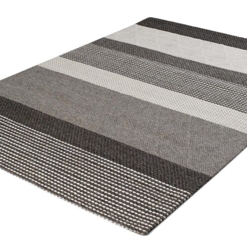 Handwoven Rug, Plex Brown/White