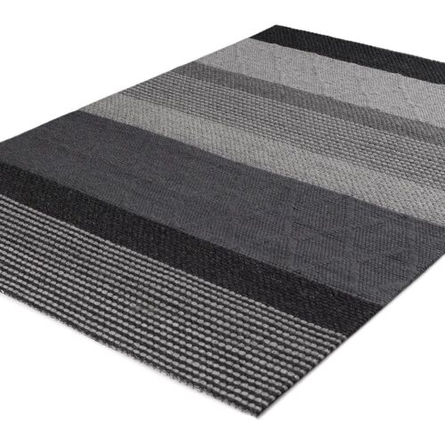 Handwoven Rug, Plex Grey/Black