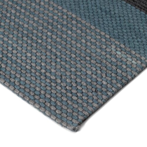 Handwoven Rug, Plex Grey/Turquoise