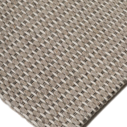 Χειροποίητο Πλεκτό Χαλί, Plex Lines Beige/White