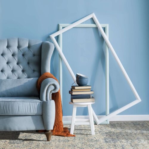 Ocean Modern Rug, ESK-632 Ivory/Skyline Blue