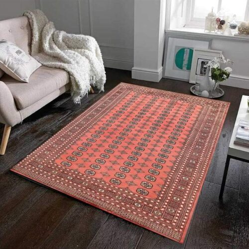 Geometrical Bouchara rugs, Pakistan Bouchara Salmon