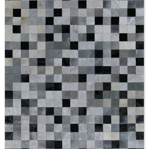 Leather Rug, Multy Grey Black (10)