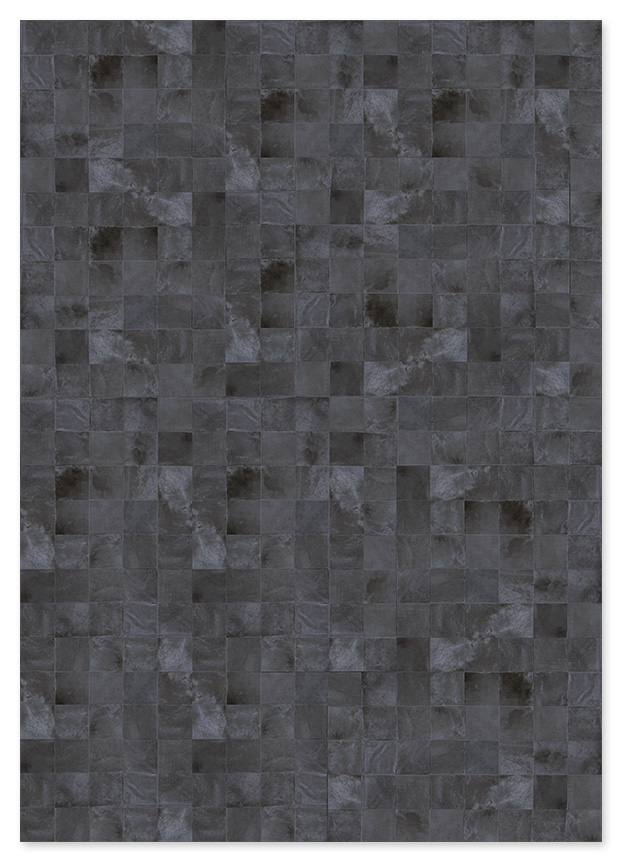 Leather Rug, Skin Rug Panel (10) Dark Grey