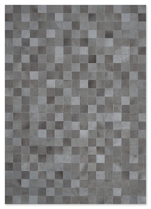 Leather Rug, Skin Rug Panel (10) Light Grey