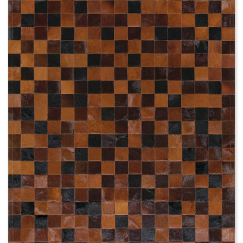 Leather Rug, Skin Rug Panel (10) Multy Brown/Black