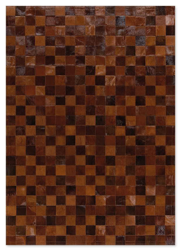 Leather Rug, Skin Rug Panel (10) Multy Brown