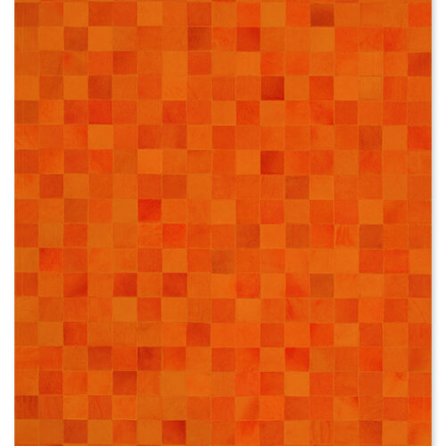 Leather Rug, Skin Rug Panel (10) Orange