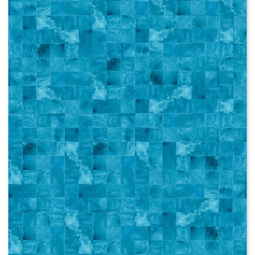 Leather Rug, Skin Rug Panel (10) Turquoise