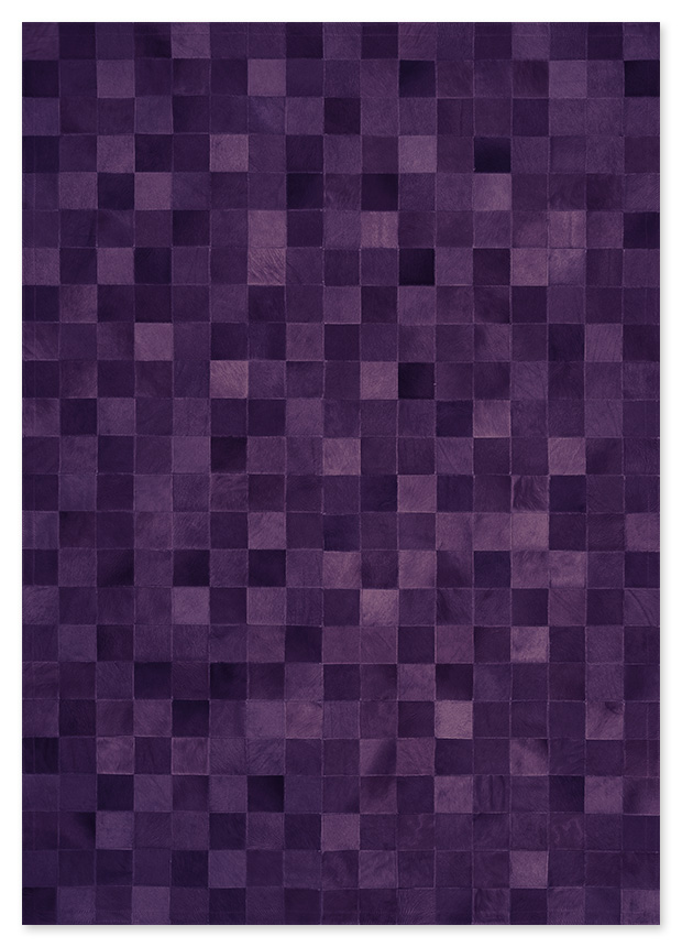 Leather Rug, Skin Rug Panel (10) Violet