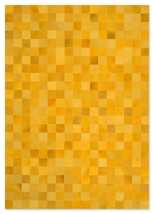 Leather Rug, Skin Rug Panel (10) Yellow