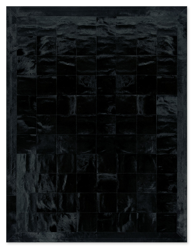 Leather Rug, Skin Rug Panel (20) Black