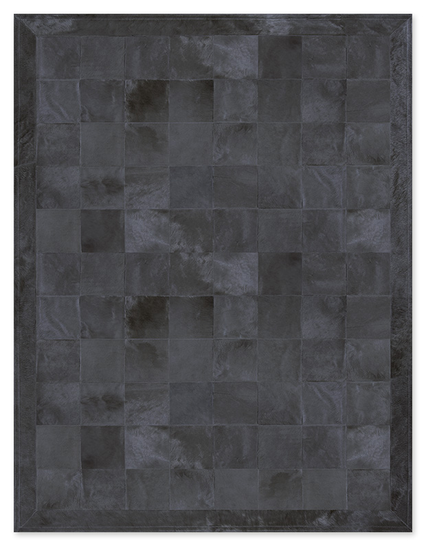 Leather Rug, Skin Rug Panel (20) D.Grey
