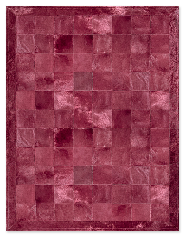 Leather Rug, Skin Rug Panel (20) Pink