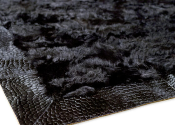 Toscana Fur rug Black