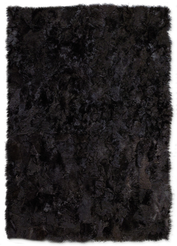 Toscana Fur Rug Black