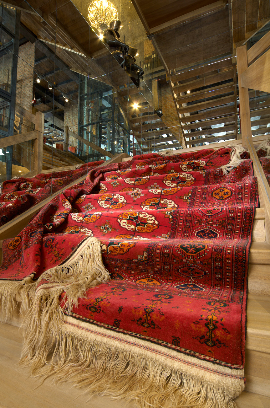 Geometrical Bouchara rugs, Authentic Turkmenian Bouchara