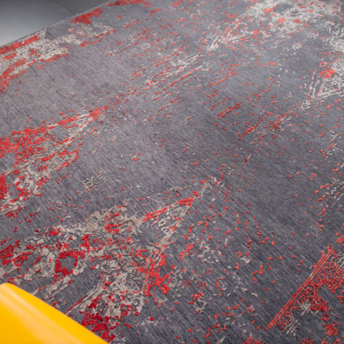 Vintage Modern Rug, Dragon M.Grey/Red