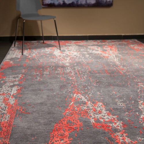 Μοντέρνο Χαλί Vintage Dragon M.Grey/Red-Grey