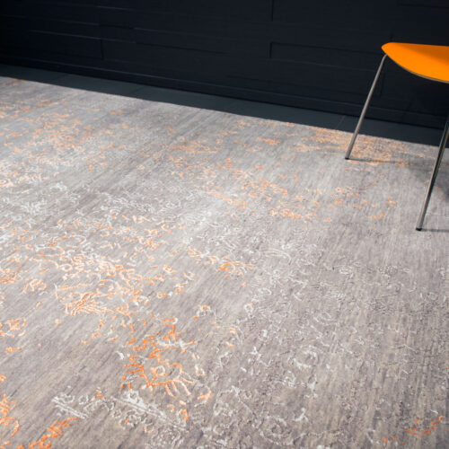 Vintage Modern Rug, ER-08 Lt.Grey/Orange-Grey