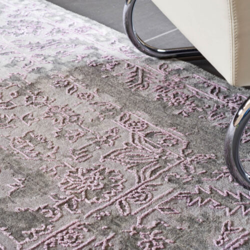 Vintage Modern Rug, Heriz Grey/Mauve