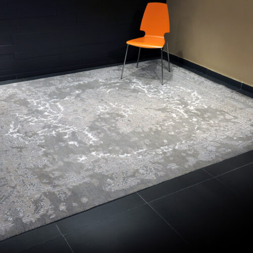 Vintage Modern Rug, Heriz Lt.Grey/Silver