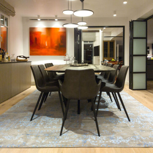 Vintage Modern Rug, Hunting Lt.Grey/Blue