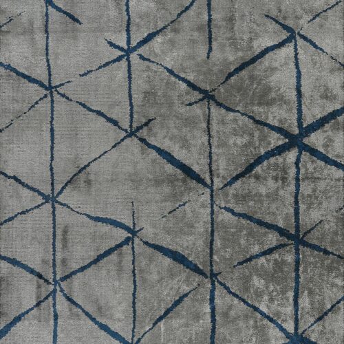 Edgy modern carpets, PA-20214 Grey/Navy Blue