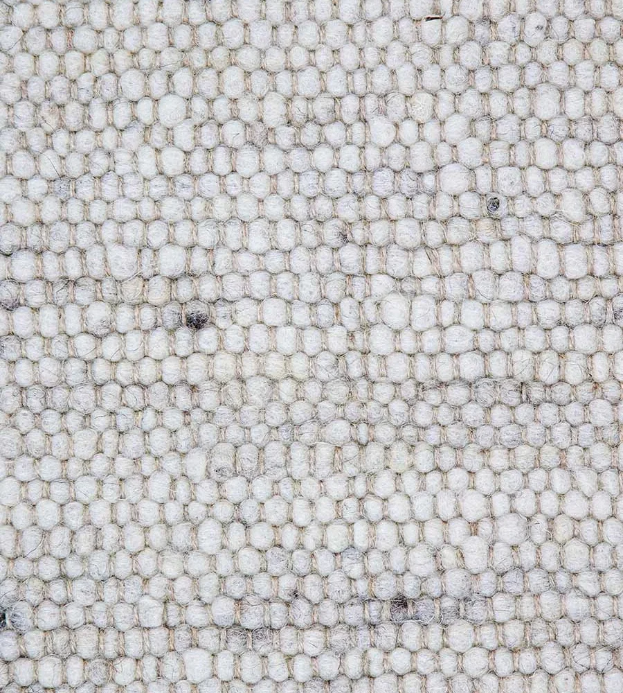 Χειροποίητο Πλεκτό Χαλί Stone, 202b White-Brown Spots