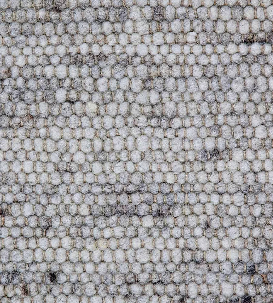 Χειροποίητο Πλεκτό Χαλί Stone, 204b White-Brown